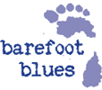 Barefoot Blues: logo for a weekly blues dance.